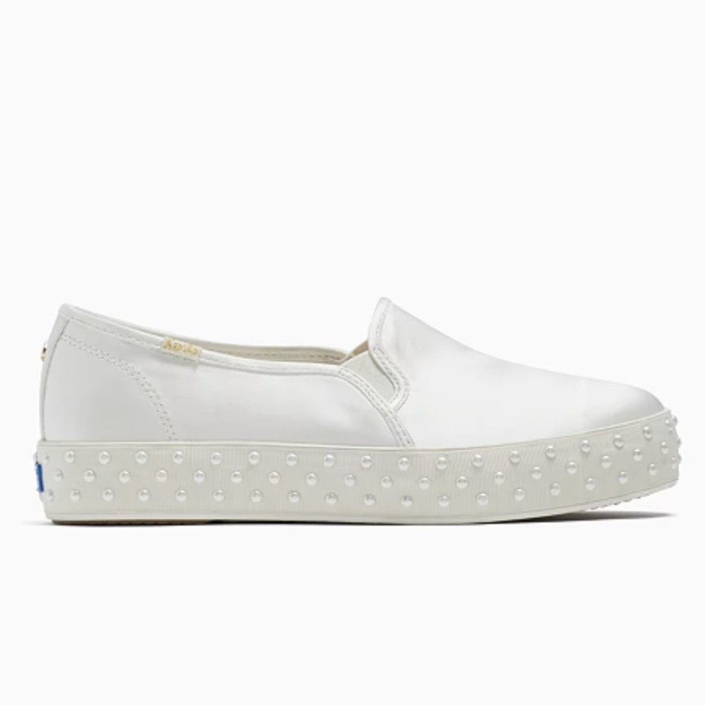 Kate Spade X Keds Collection - Satin Triple Decker with Pearl Embellishment